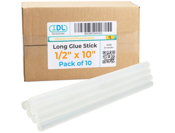 1/2" x 10" Extra Strong Hot Glue Sticks for Glue Guns, Clear